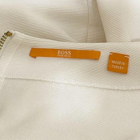 Hugo Orange by Hugo Boss 1/2 Sleeve Scoop Neck Depleat Dress - Picture 5 of 7